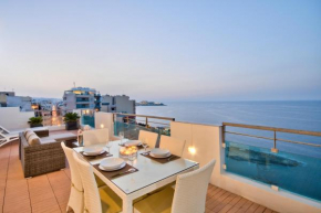  Magnificent Seafront 2-bedroom Sliema penthouse  Слима